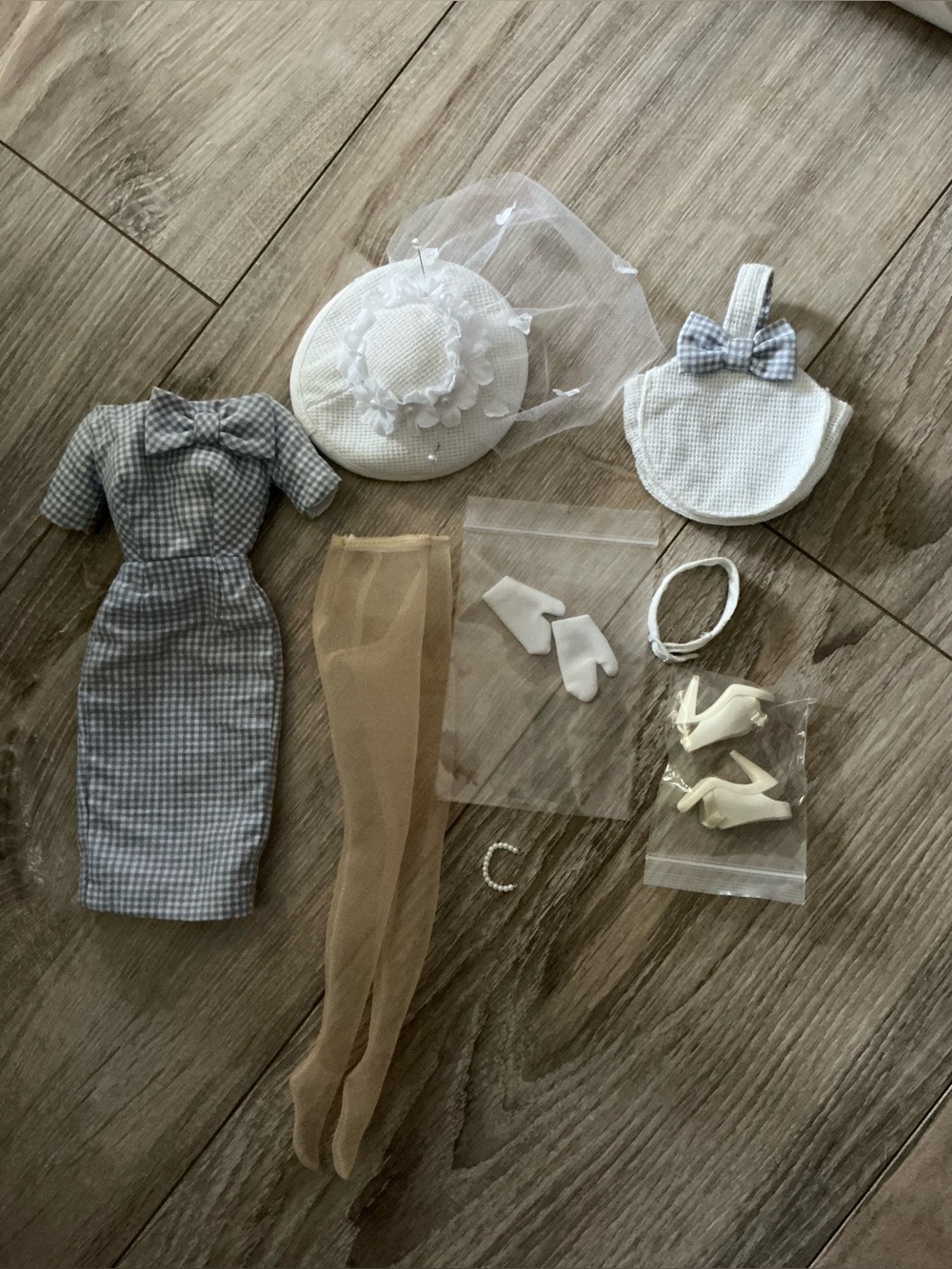 1999 Ashton Drake Gene Doll Bridge Club Gingham Dress Outfit